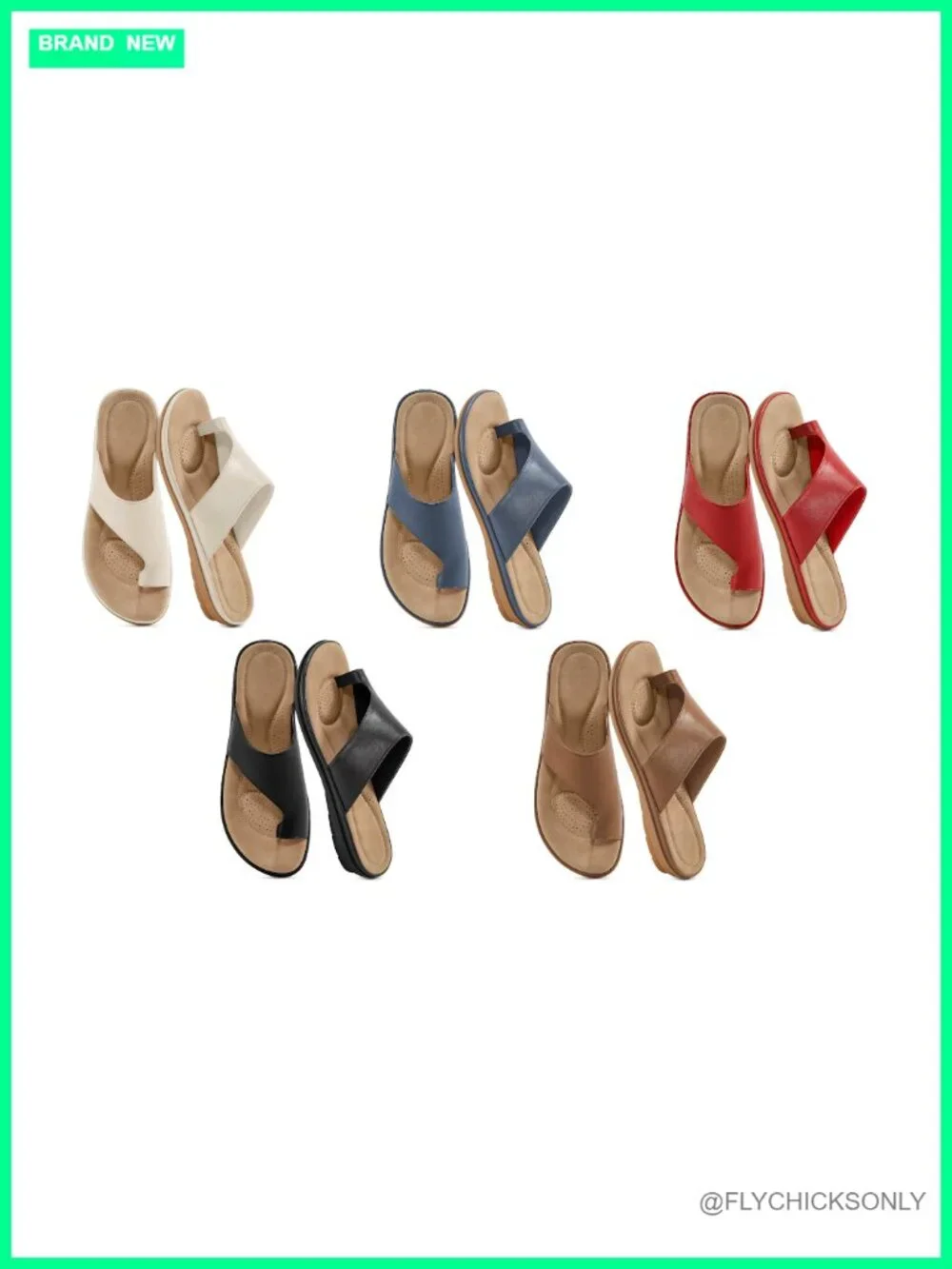 Comfortable Walking Dressy Slide Sandals Orthopedic Support Non-slip